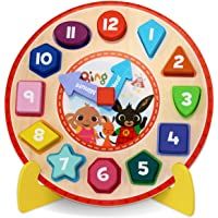 Bing 1017 - Reloj de Madera con Soporte- diseño de Rompecabezas- Multicolor